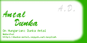 antal dunka business card